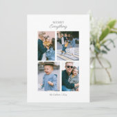 Foto's van Mod 4 Collage Eenvoudige Minimale Aange Feestdagenkaart (Staand voorkant)