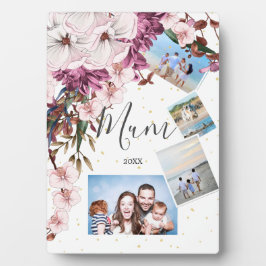 Foto's van moederdag Family Burgundy Floral Fotoplaat