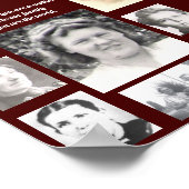 Foto's van Moeders Quote Collage Rood Lijst Poster (Hoek)