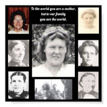 Foto's van Moeders Quote Collage Zwart Lijst Poste