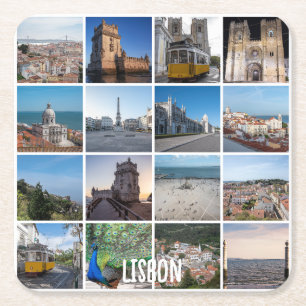 Foto's van Mosaic Lissabon, Portugal Kartonnen Onderzetters