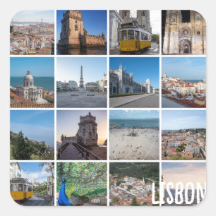 Foto's van Mosaic Lissabon, Portugal Vierkante Sticker