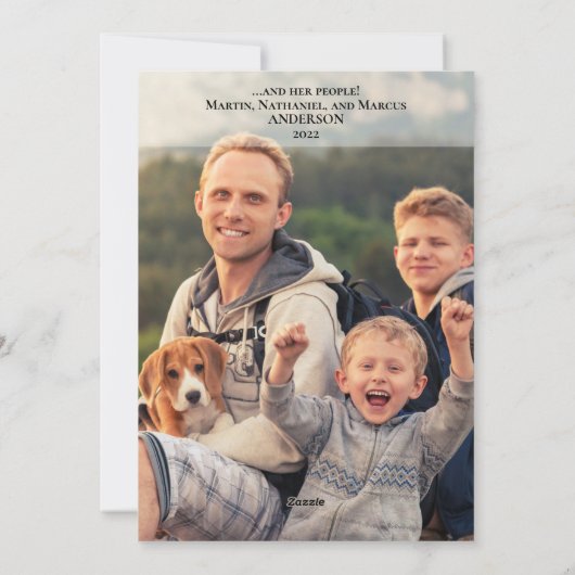 Foto's van Pet & Family Merry & Bright Kerstmis Feestdagenkaart (Achterkant)