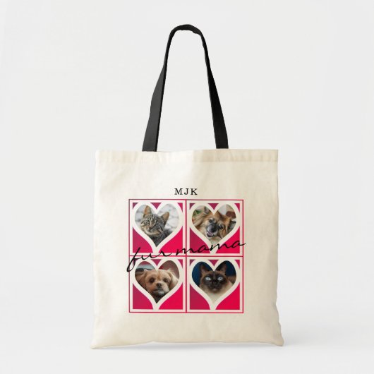 Foto's van Pet Heart | FUR MAMA (bewerkbare titel) Tote Bag (Voorkant)