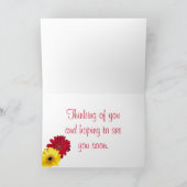 Foto's van Red and Yellow Gerber Daisy, gepersonal Kaart (Binnen)