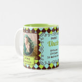 Foto's van rond oom Green en bruin bruin Tweekleurige Koffiemok (Voorkant links)