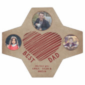 Foto's van Rustic Best Dad Heart Father's Day 3 Voetbal (Enkel)