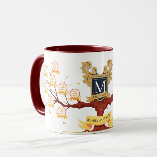 Foto's van 's werelds beste familie personaliseren mok (Voorkant links)