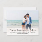 Foto's van Save the Date Modern Wedding Kaart (Achterkant)