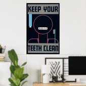 Foto's van Teeth Unedited  Old Aesthetic Pictur Poster (Thuiskantoor)