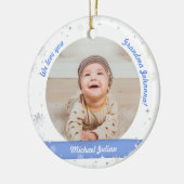Foto's van twee jongens Grootma Cute First Kerstma Keramisch Ornament (Links)
