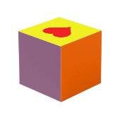 foto's van uw baby toevoegen kubus (Achter hoekig)