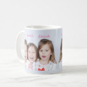 Foto's van uw Kinderen Aangepaste foto en tekst Koffiemok (Voorkant links)