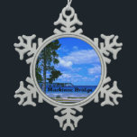 Foto's van verschillende gebieden in de Verenigde  Tin Sneeuwvlok Ornament<br><div class="desc">Mooie foto's van het vrije land</div>