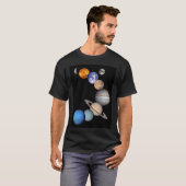 Foto's van zonnesysteemmontage JPL-planeet T-shirt (Voorkant volledig)