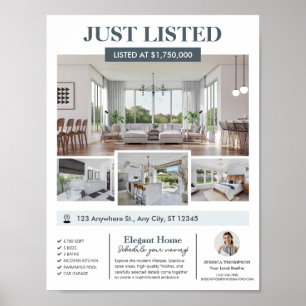 Foto's Vastgoed Nieuwe Woning Bewerkbare Verkoopin Poster