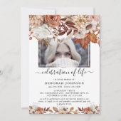 Foto's vieren de herfst van Life Rustic Funeral Kaart (Voorkant)