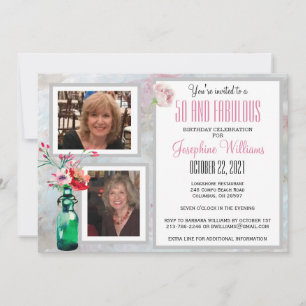 Foto's vijftig- en Fab-feestdagen Kaart