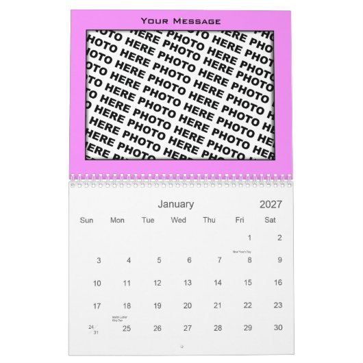 Foto's Voeg kalender 2011-Sjabloon in het Lijst Kl (Jan 2027)