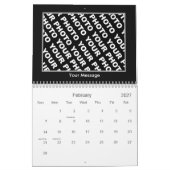 Foto's Voeg kalender 2011 Sjabloon zwart Lijst toe (Feb 2027)