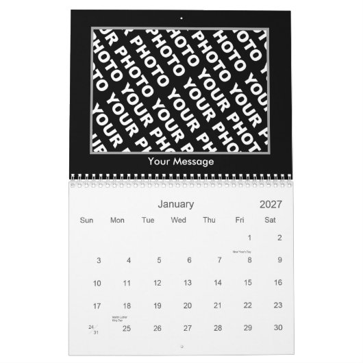 Foto's Voeg kalender 2011 Sjabloon zwart Lijst toe (Jan 2027)
