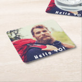 Foto's voor 40e verjaardag mannen heren kartonnen onderzetters (Schuin)