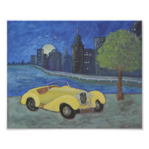 Foto's voor autoverf in de stad foto afdruk