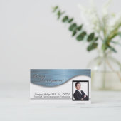 Foto's voor bedrijven - Professioneel blauw Visitekaartje (Staand voorkant)