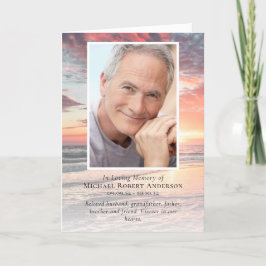 Foto's voor de Sunset Ocean Folded Memorial Funera Programma