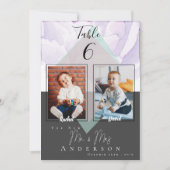 Foto's voor kinderen Bride Groom Wedding Table Num Bedankkaart (Voorkant)