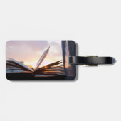 Foto's voor open boek en zonneschijn bagagelabel (Achterkant horizontaal)