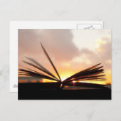 Foto's voor open boek en zonneschijn briefkaart (Voorkant / Achterkant)