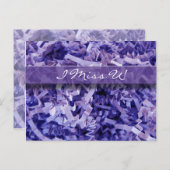 Foto's voor Paarse papiervorm ontbreken Briefkaart (Voorkant / Achterkant)