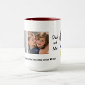 Foto's voor papa en mij 2 Aangepaste foto's Mok (Midden)