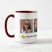 Foto's voor papa en mij 2 Aangepaste foto's Mok (Links)