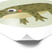 Foto's waterverf Cute frog Foto Afdruk (Hoek)