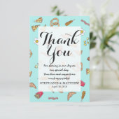 Foto's Waterverf Pizza Fries Bacon Bedankkaart (Staand voorkant)