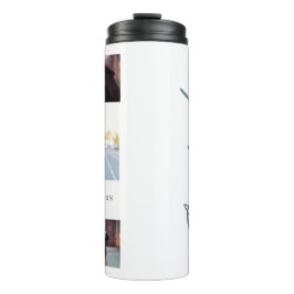 Fotosap groen afstuderen script modern elegant thermosbeker