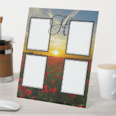 Fotoscherm - HAMbyWG - Zonneover rode bloemen Reclamebord Met Voetstuk (Insitu)