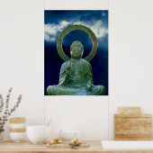 Fotoschilderij Bronze Buddha Poster (Keuken)