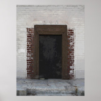 Fotoschildering van stedelijke deuren poster