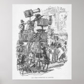  fotoschilders bij het Louvre Print (Voorkant)