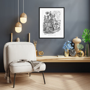 fotoschilders bij het Louvre Print