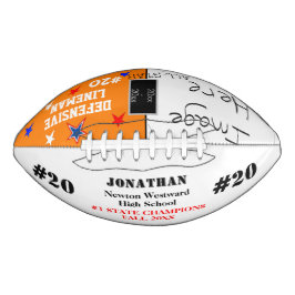 Fotoschool TeamChampions Naam Sinaasappel American Football