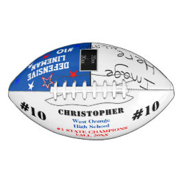 Fotoschoolkampioenen Colbalt Blue American Football