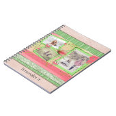Fotoscrapbook Pagina Roze en Groen Notitieboek (Linkerzijde)
