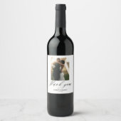 Fotoscript Bedankt Fotobruiloft Wijn Etiket (Voorkant)