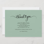 Fotoscript bruiloft bedankkaart (Achterkant)