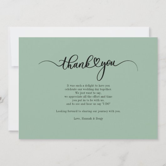 Fotoscript bruiloft bedankkaart (Achterkant)