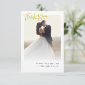 Fotoscript bruiloft bedankkaart (Staand voorkant)